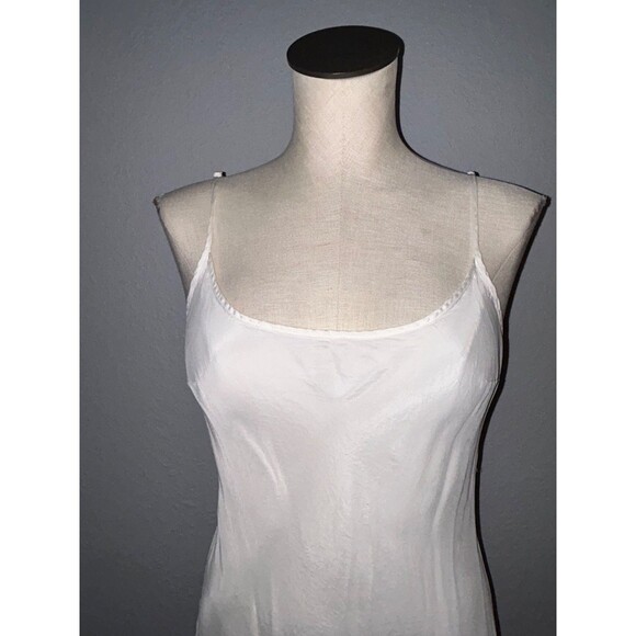 Pure + Good Anthropologie Women’s Ivory Cupro Slip Dress size M Fairy Coquette - Picture 3 of 12